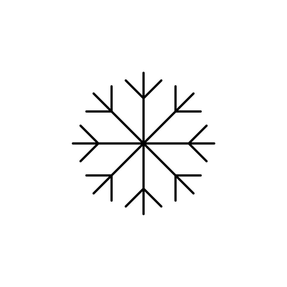 Winter, Snowfall, Snow, Snowflake Thin Line Icon Vector Illustration Logo Template. Suitable For Many Purposes.