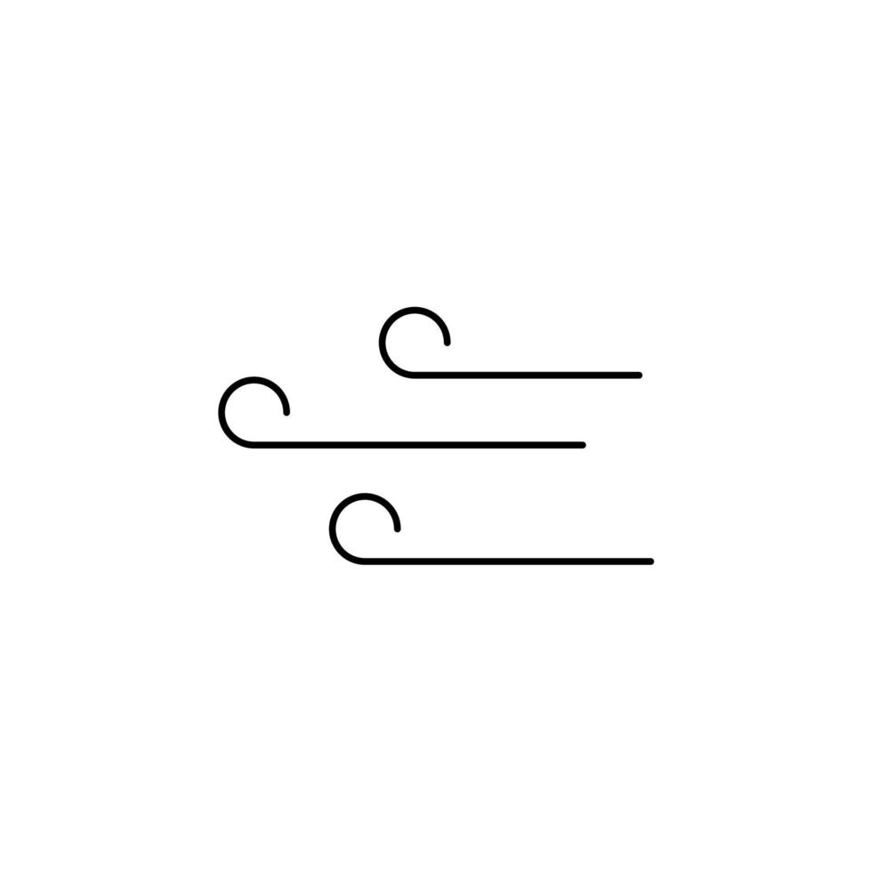 viento, aire delgada línea icono vector ilustración logotipo plantilla. adecuado para muchos propósitos.