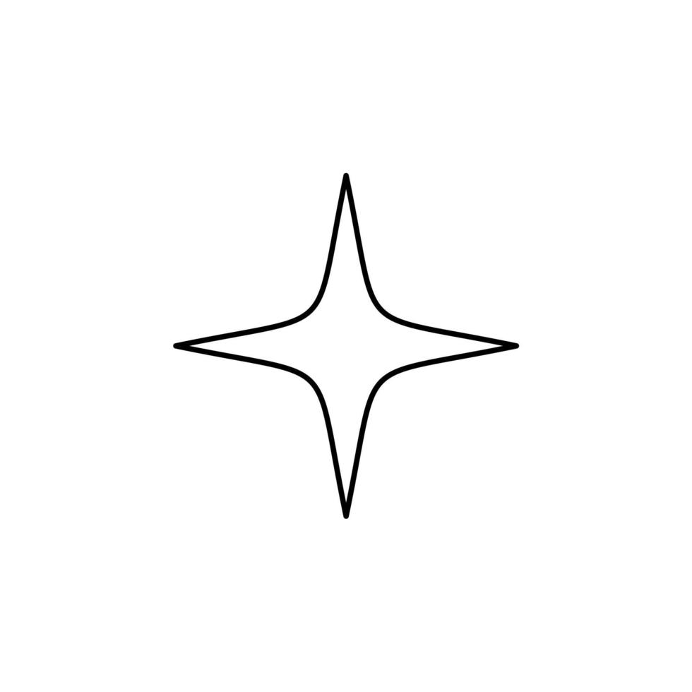 estrellas, plantilla de logotipo de ilustración de vector de icono de línea delgada nocturna. adecuado para muchos propósitos.