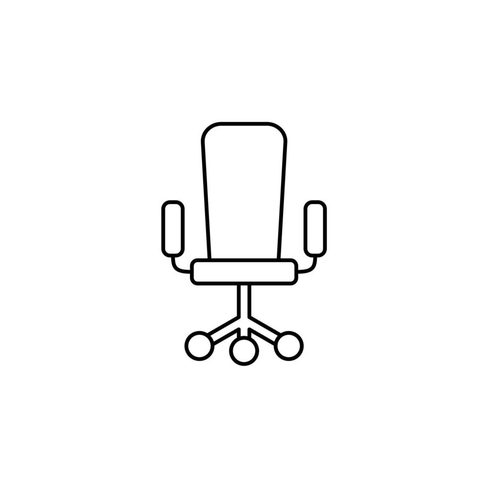 Chair, Seat Thin Line Icon Vector Illustration Logo Template. Suitable For Many Purposes.
