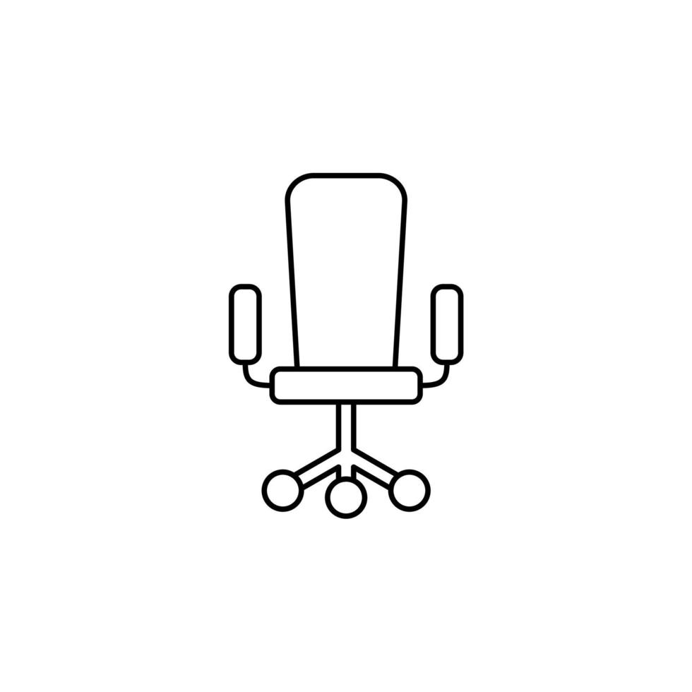 silla, plantilla de logotipo de ilustración de vector de icono de línea delgada de asiento. adecuado para muchos propósitos.