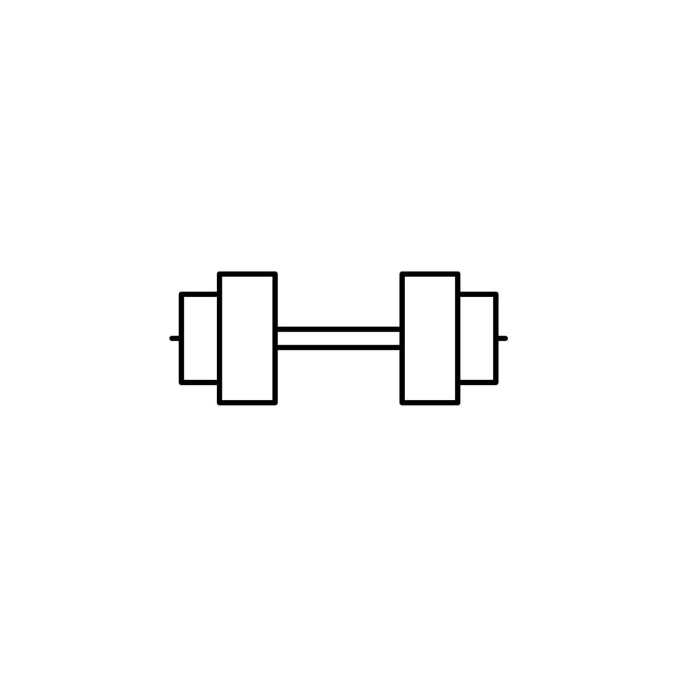 Gym, Fitness, Weight Thin Line Icon Vector Illustration Logo Template. Suitable For Many Purposes.