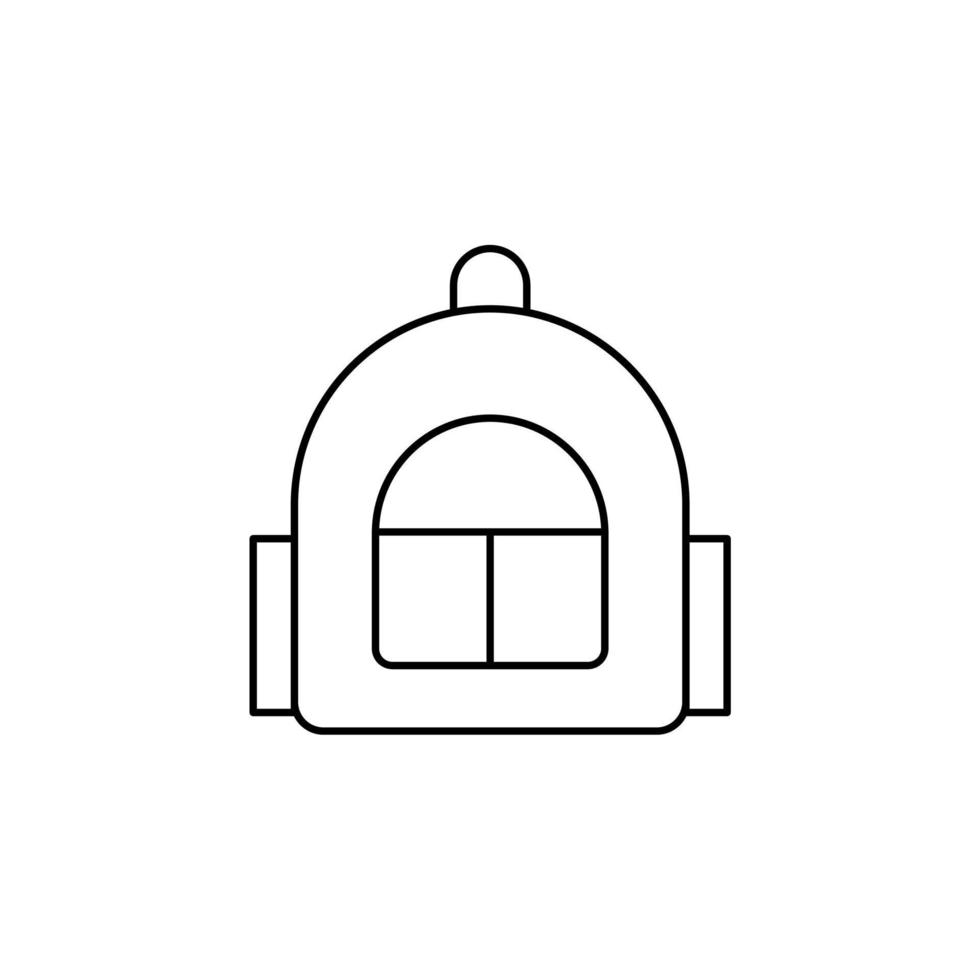 Backpack, School, Rucksack, Knapsack Thin Line Icon Vector Illustration Logo Template. Suitable For Many Purposes.