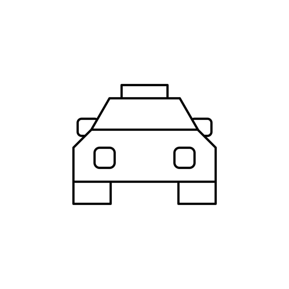 Cab, Taxi, Travel, Transportation Thin Line Icon Vector Illustration Logo Template. Suitable For Many Purposes.