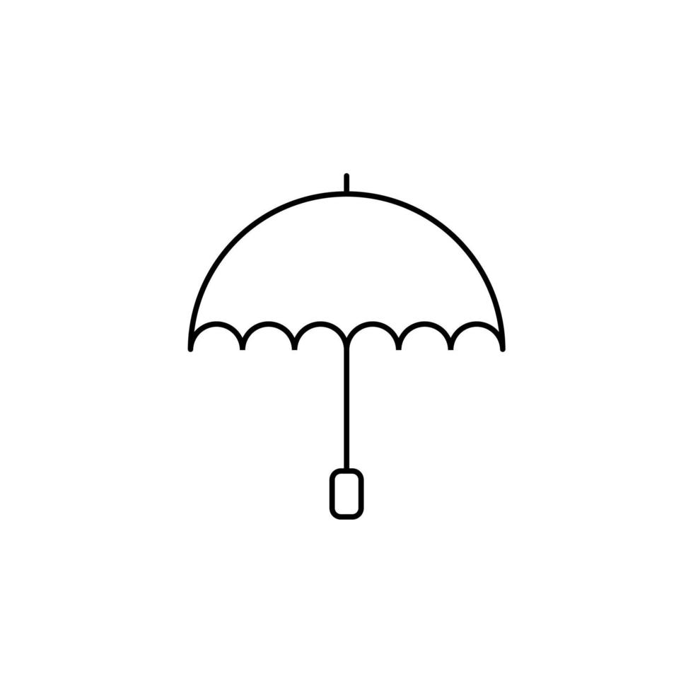 Umbrella, Weather, Protection Thin Line Icon Vector Illustration Logo Template. Suitable For Many Purposes.