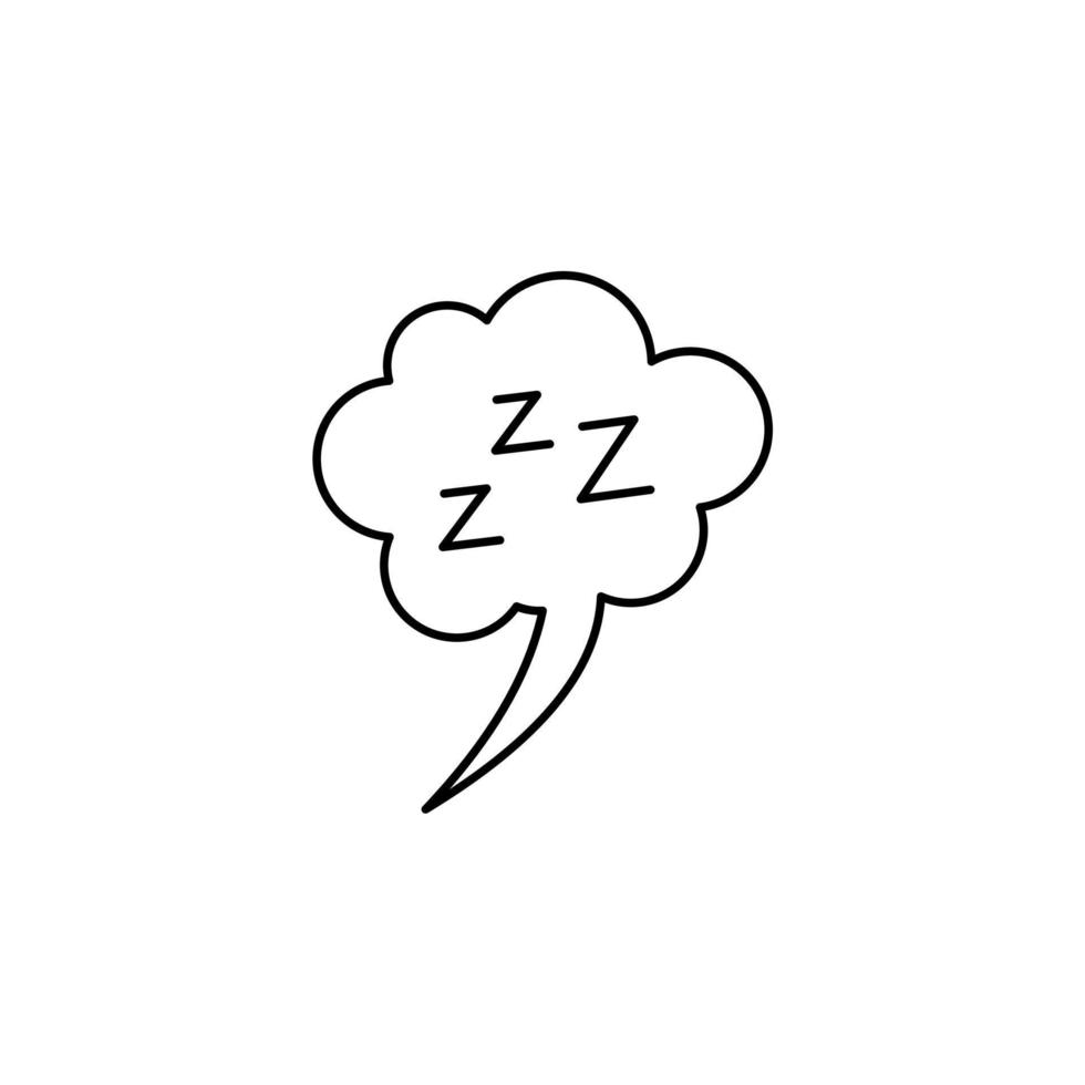 Sleep, Nap, Night Thin Line Icon Vector Illustration Logo Template. Suitable For Many Purposes.
