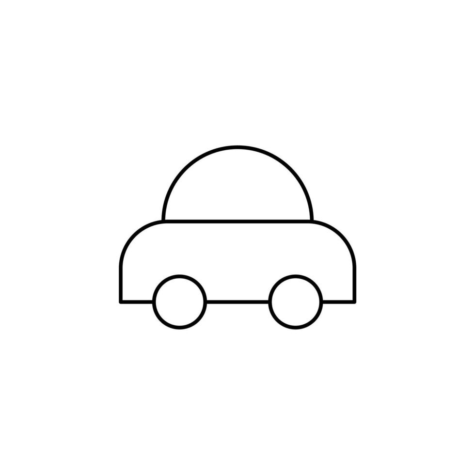 coche, automóvil, transporte línea delgada icono vector ilustración logotipo plantilla. adecuado para muchos propósitos.