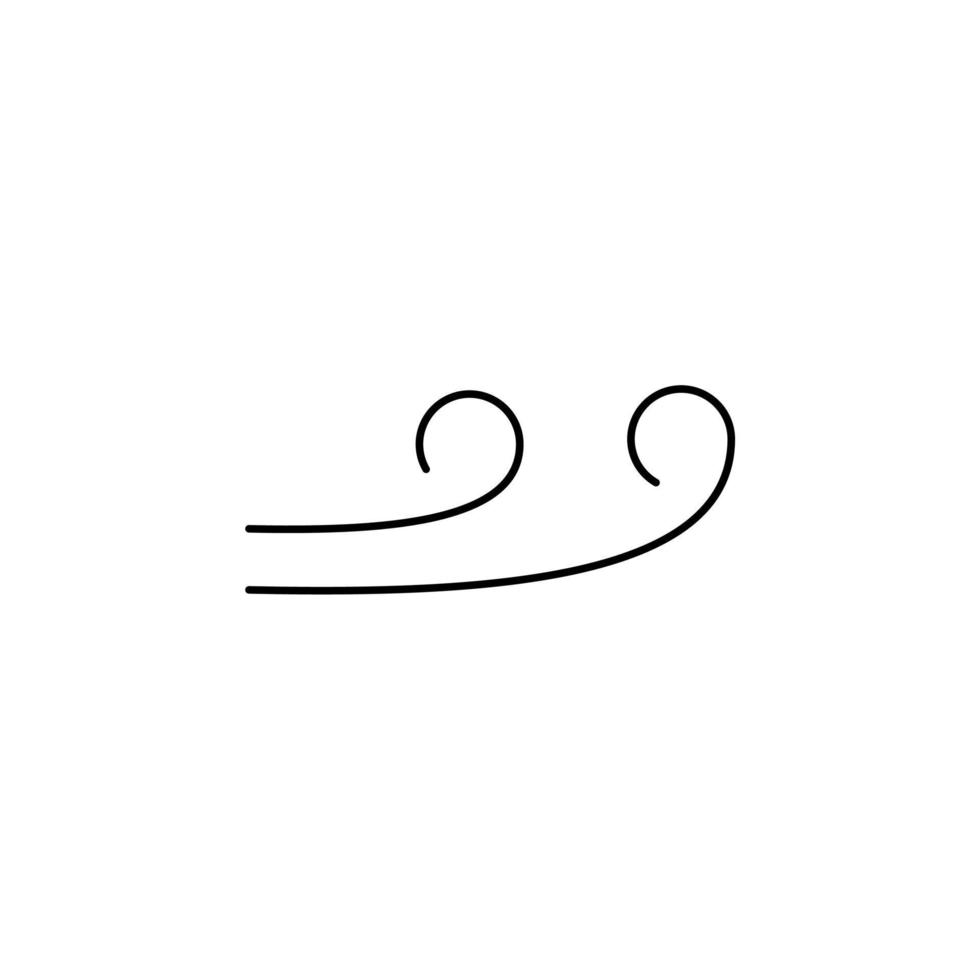 Wind, Air Thin Line Icon Vector Illustration Logo Template. Suitable For Many Purposes.