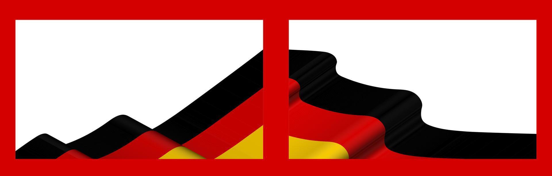 fondo, plantilla para diseño festivo. bandera de alemania ondeando en el viento. vector realista sobre fondo blanco