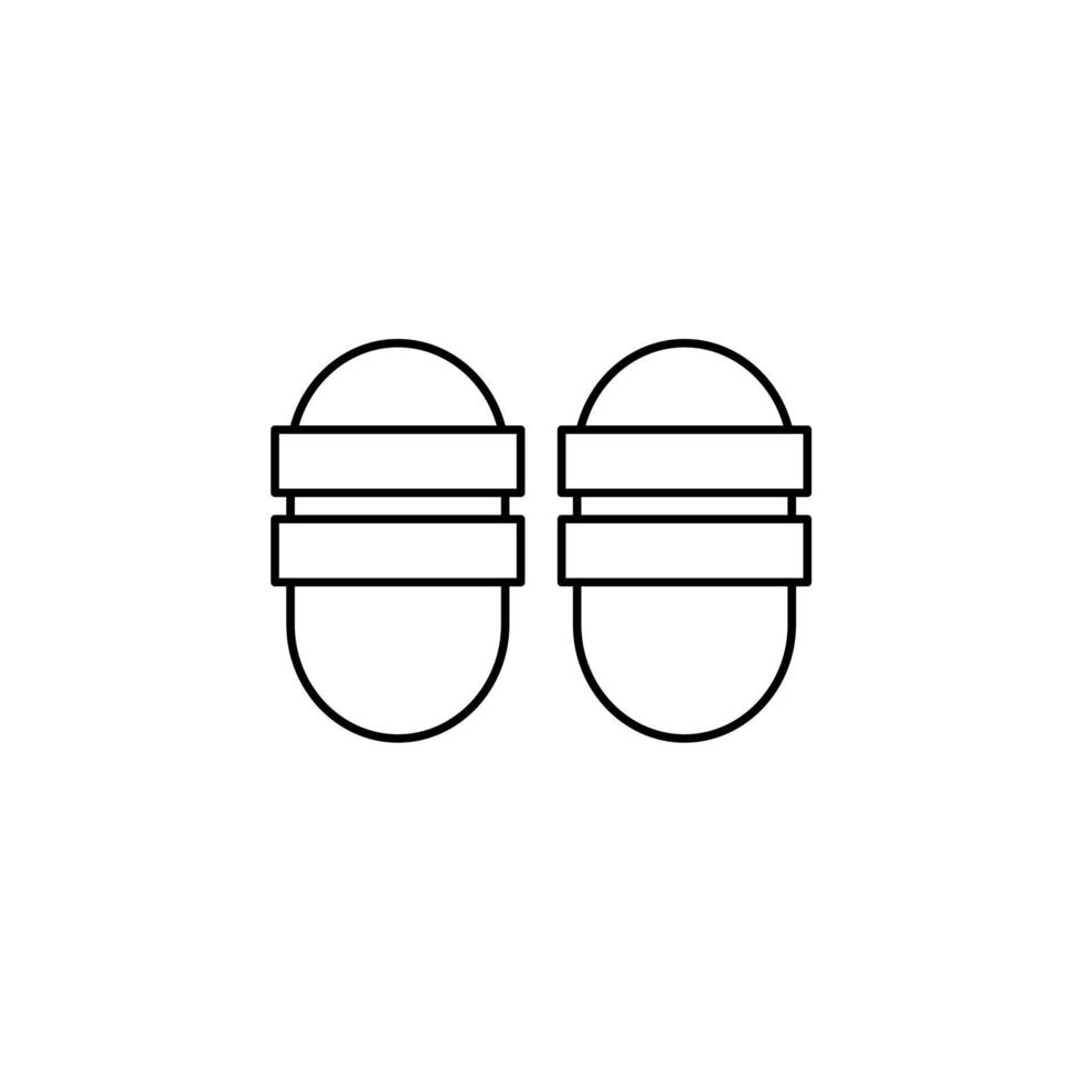 Sandal, Footwear, Slipper, Flip-Flop Thin Line Icon Vector Illustration Logo Template. Suitable For Many Purposes.