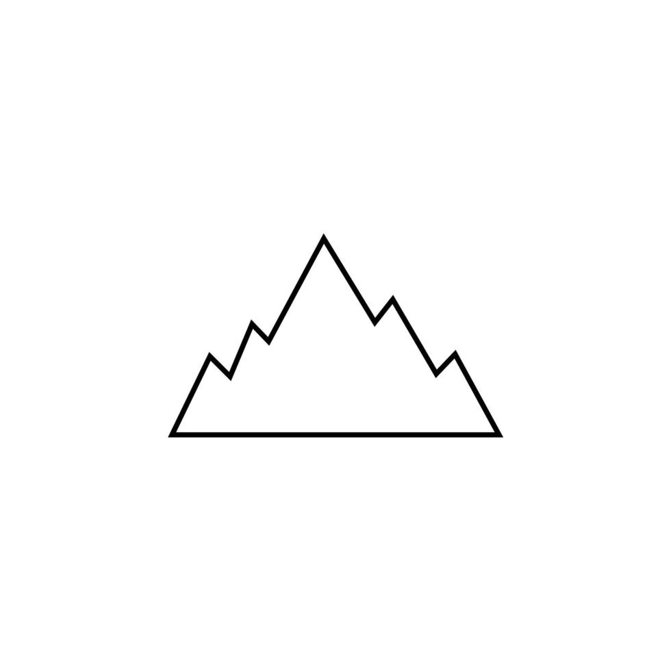 Mountain, Hill, Mount, Peak Thin Line Icon Vector Illustration Logo Template. Suitable For Many Purposes.