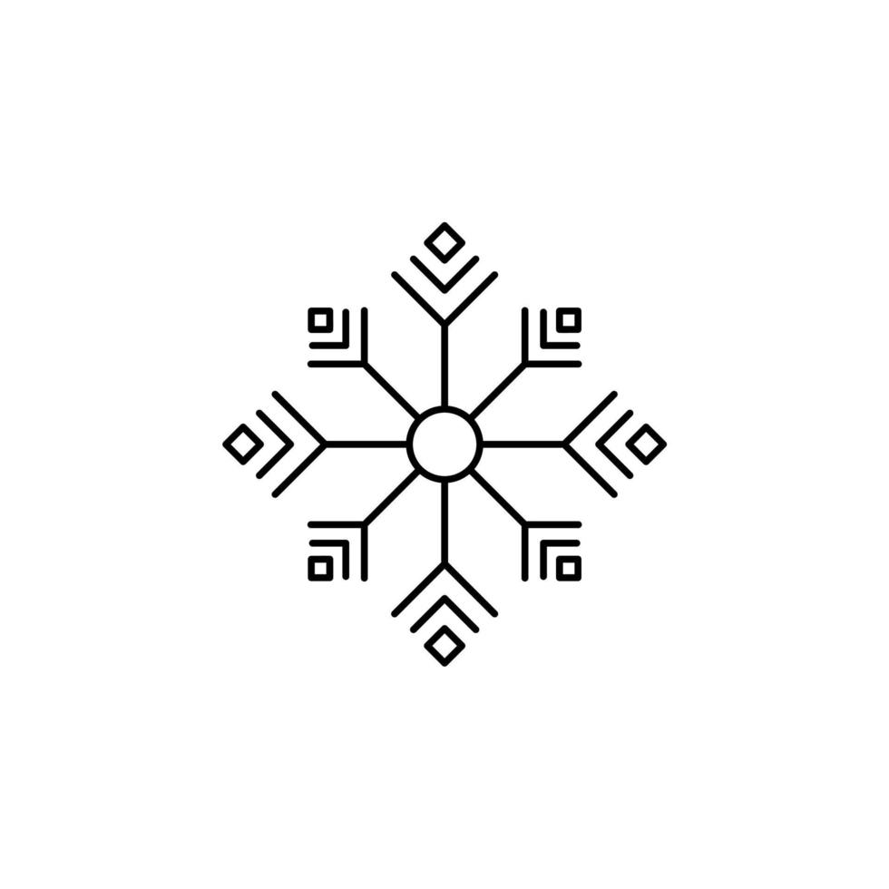 Winter, Snowfall, Snow, Snowflake Thin Line Icon Vector Illustration Logo Template. Suitable For Many Purposes.