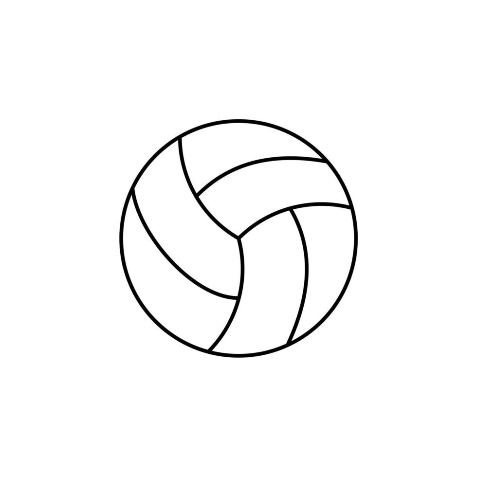 plantilla de logotipo de ilustración de vector de icono de línea delgada de voleibol. adecuado para muchos propósitos.