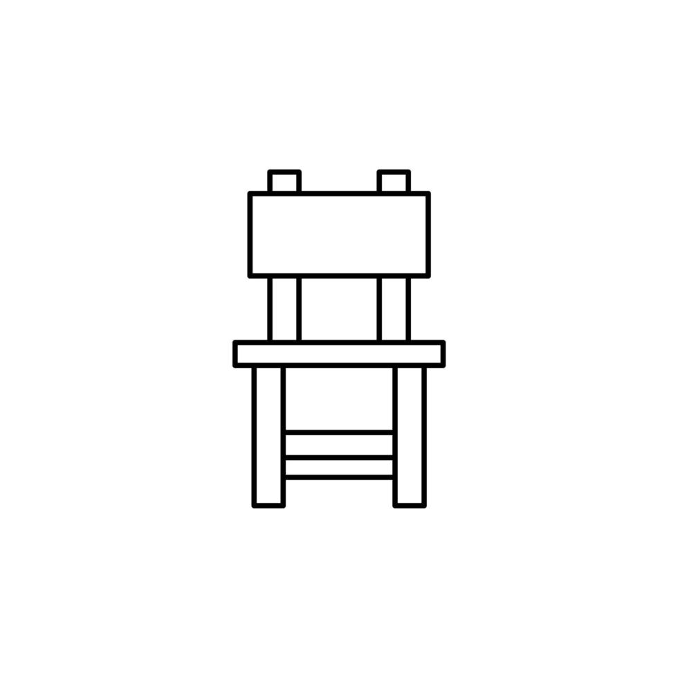 Chair, Seat Thin Line Icon Vector Illustration Logo Template. Suitable For Many Purposes.
