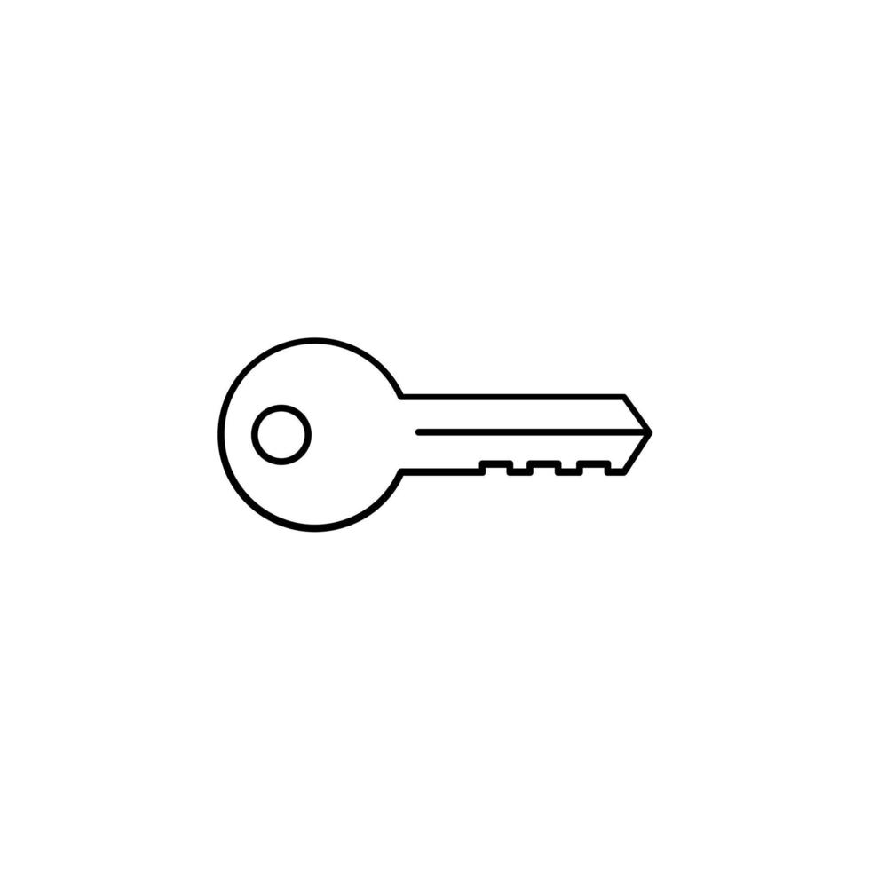 Key Thin Line Icon Vector Illustration Logo Template. Suitable For Many Purposes.