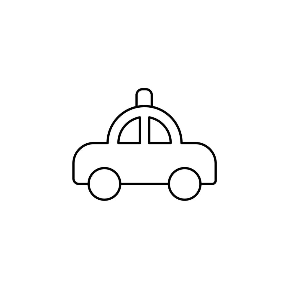 Cab, Taxi, Travel, Transportation Thin Line Icon Vector Illustration Logo Template. Suitable For Many Purposes.