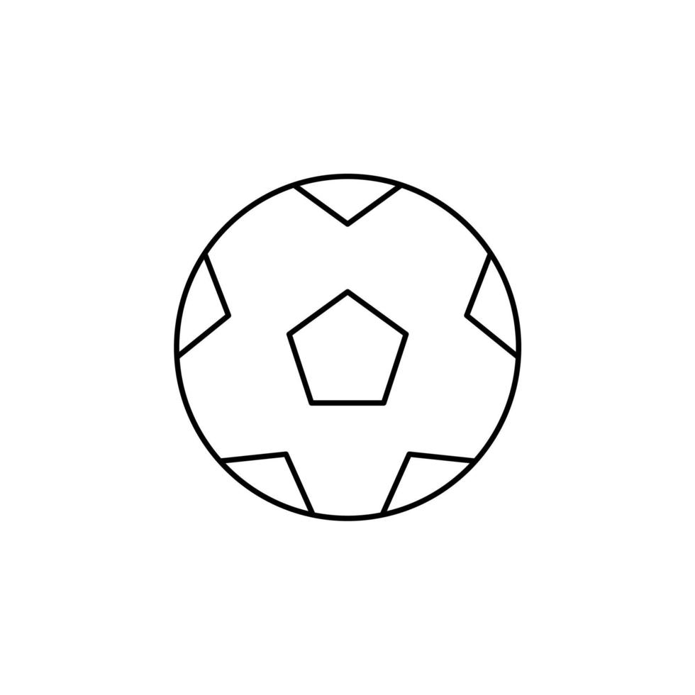 Plantilla de logotipo de ilustración de vector de icono de línea delgada de fútbol. adecuado para muchos propósitos.