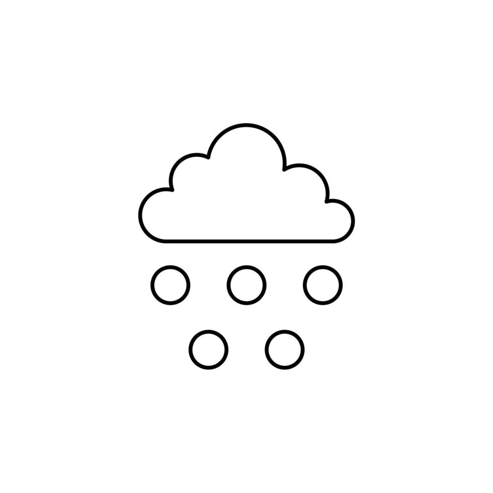 Winter, Snowfall, Snow, Snowflake Thin Line Icon Vector Illustration Logo Template. Suitable For Many Purposes.