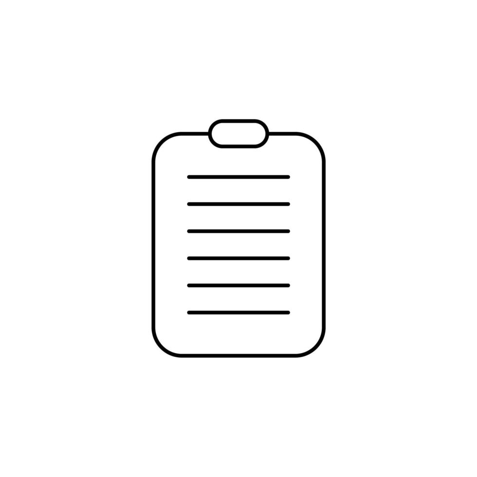 notas, bloc de notas, cuaderno, memo, diario, plantilla de logotipo de ilustración de vector de icono de línea delgada de papel. adecuado para muchos propósitos.