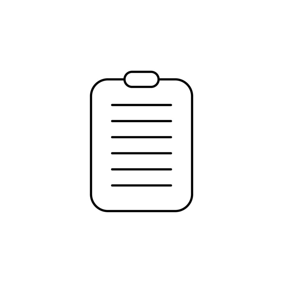 Notes, Notepad, Notebook, Memo, Diary, Paper Thin Line Icon Vector Illustration Logo Template. Suitable For Many Purposes.