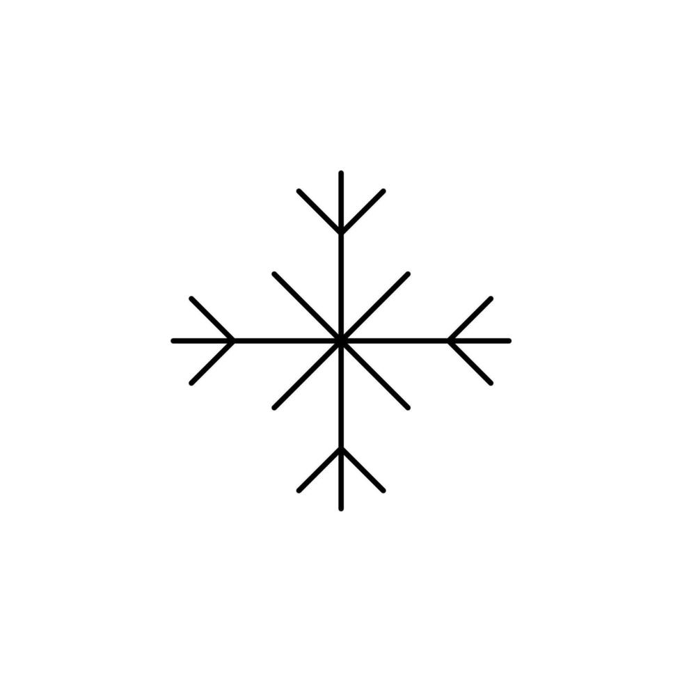 Winter, Snowfall, Snow, Snowflake Thin Line Icon Vector Illustration Logo Template. Suitable For Many Purposes.