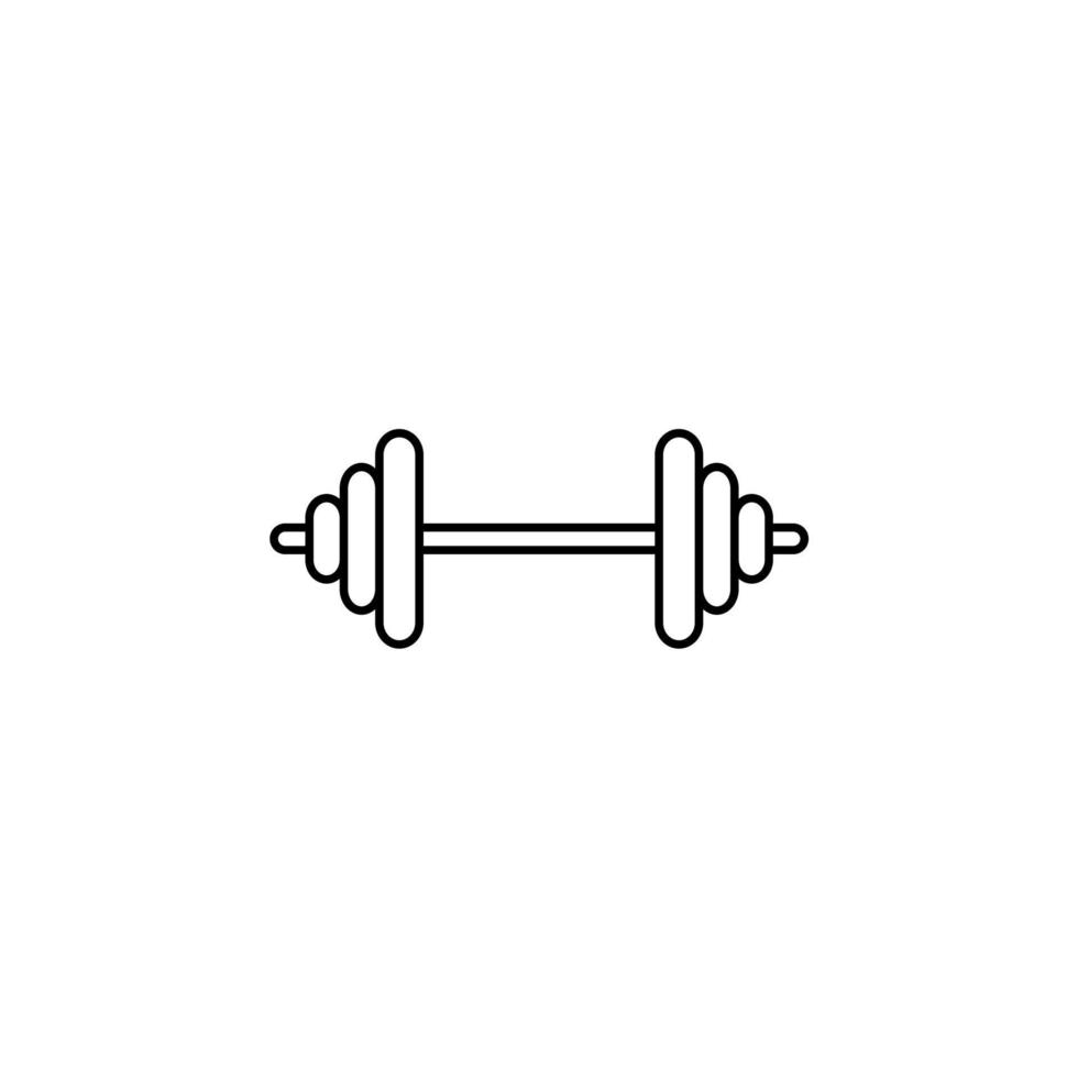gimnasio, fitness, peso línea delgada icono vector ilustración logotipo plantilla. adecuado para muchos propósitos.