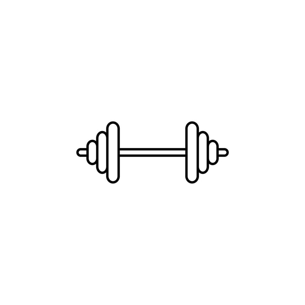 Gym, Fitness, Weight Thin Line Icon Vector Illustration Logo Template. Suitable For Many Purposes.