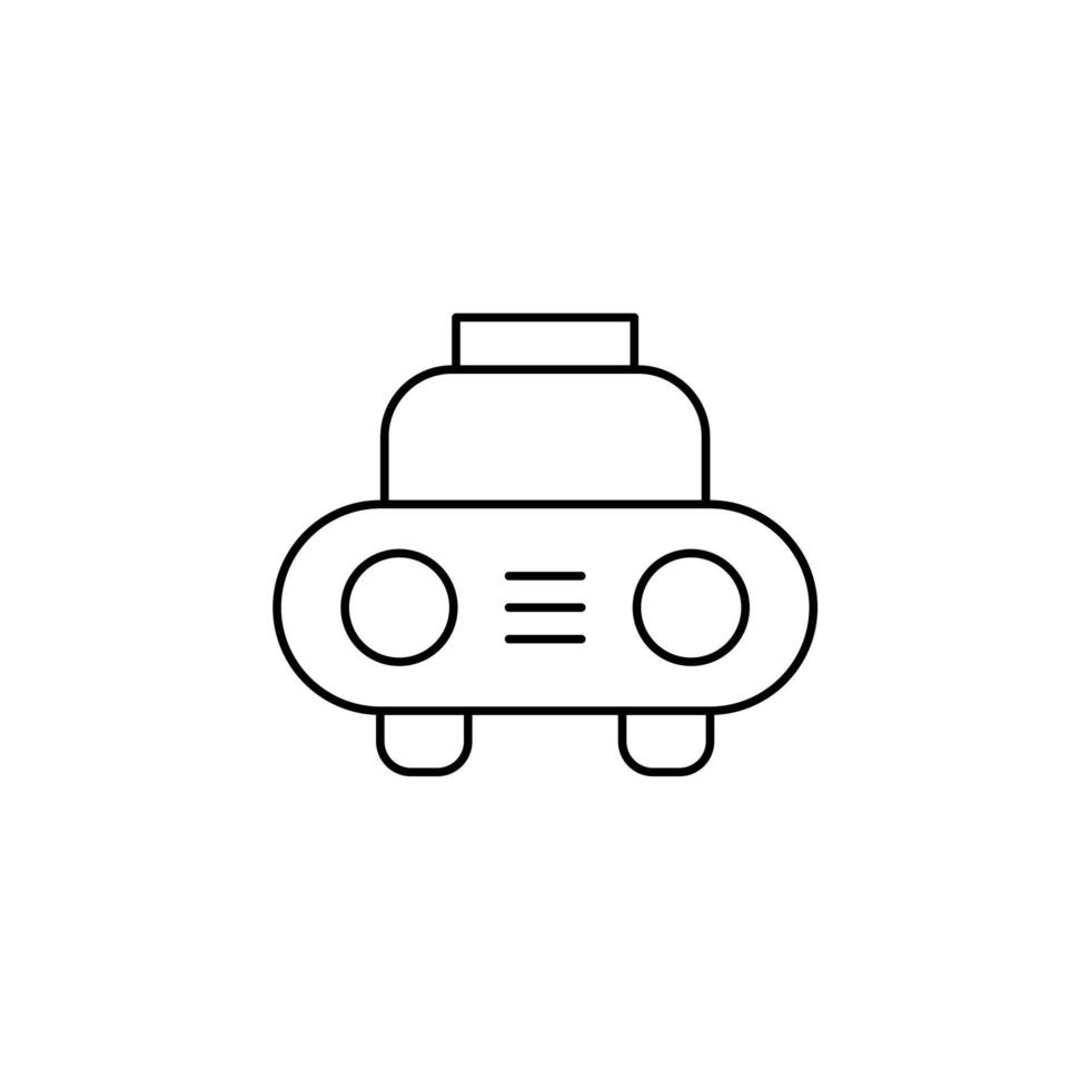 Cab, Taxi, Travel, Transportation Thin Line Icon Vector Illustration Logo Template. Suitable For Many Purposes.