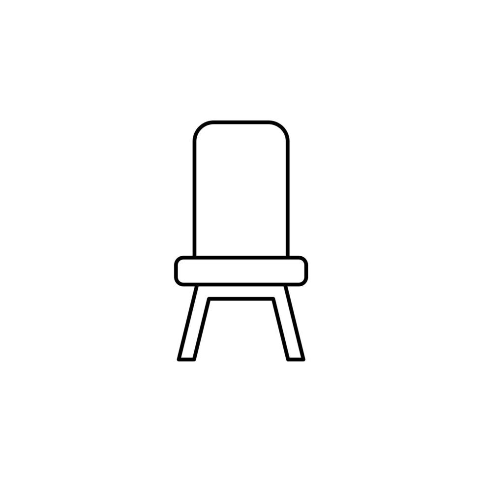 Chair, Seat Thin Line Icon Vector Illustration Logo Template. Suitable For Many Purposes.