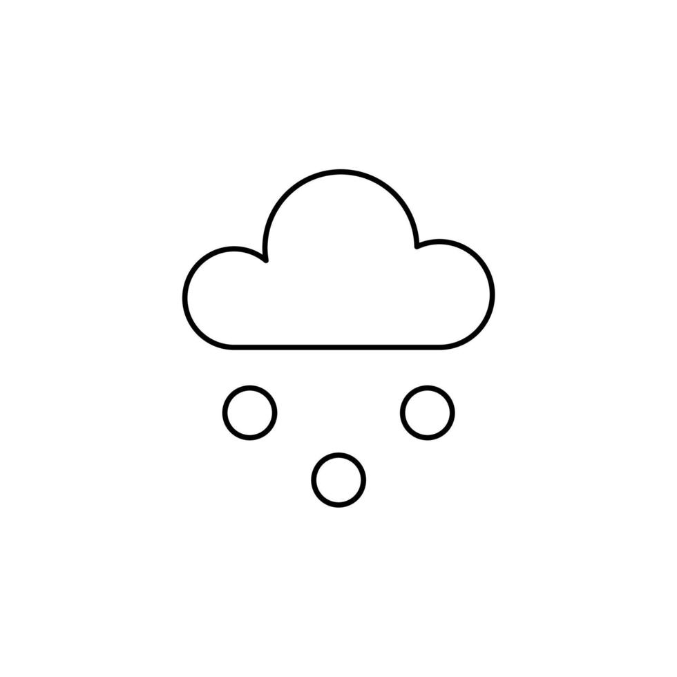 Winter, Snowfall, Snow, Snowflake Thin Line Icon Vector Illustration Logo Template. Suitable For Many Purposes.