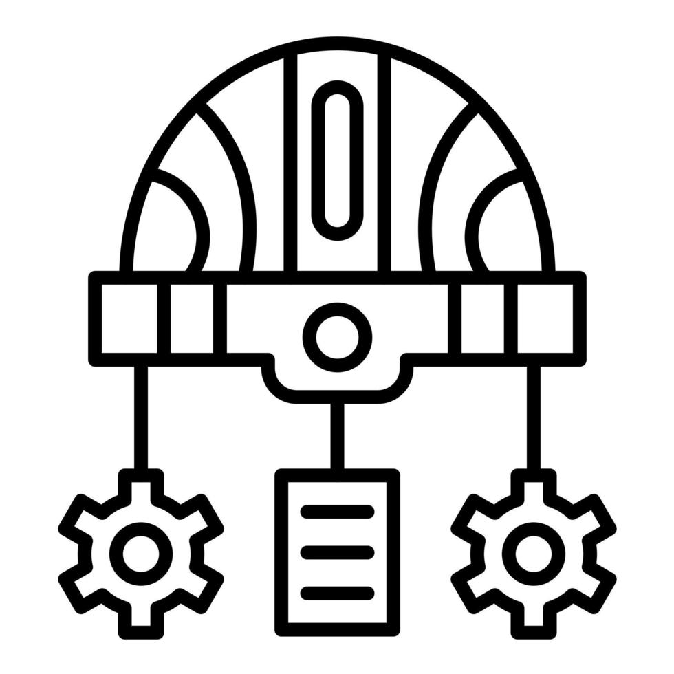 Construction Project Line Icon vector