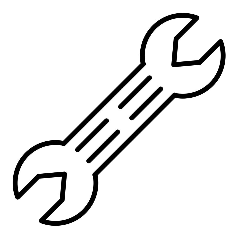 Wrench Line Icon vector