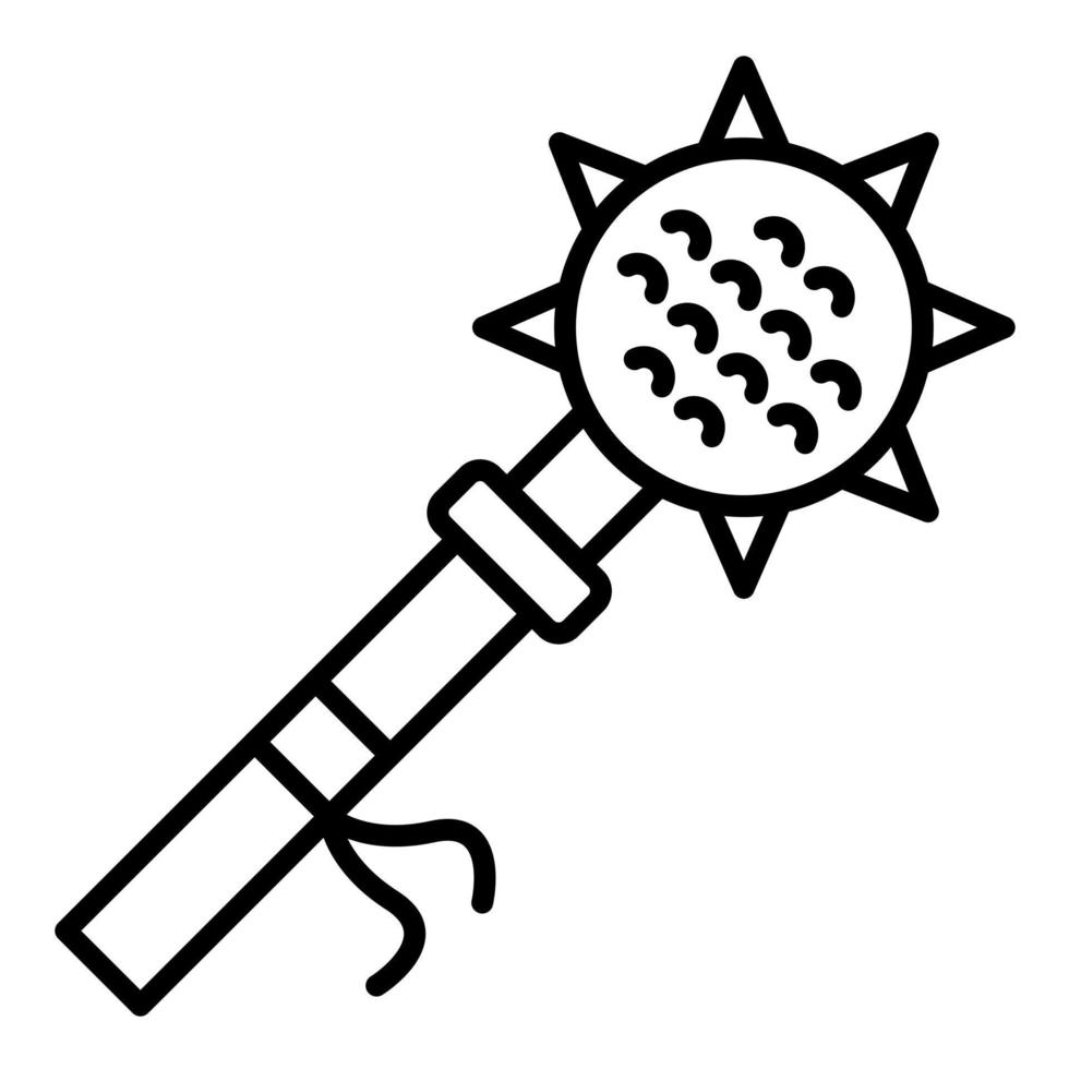 Mace Line Icon vector