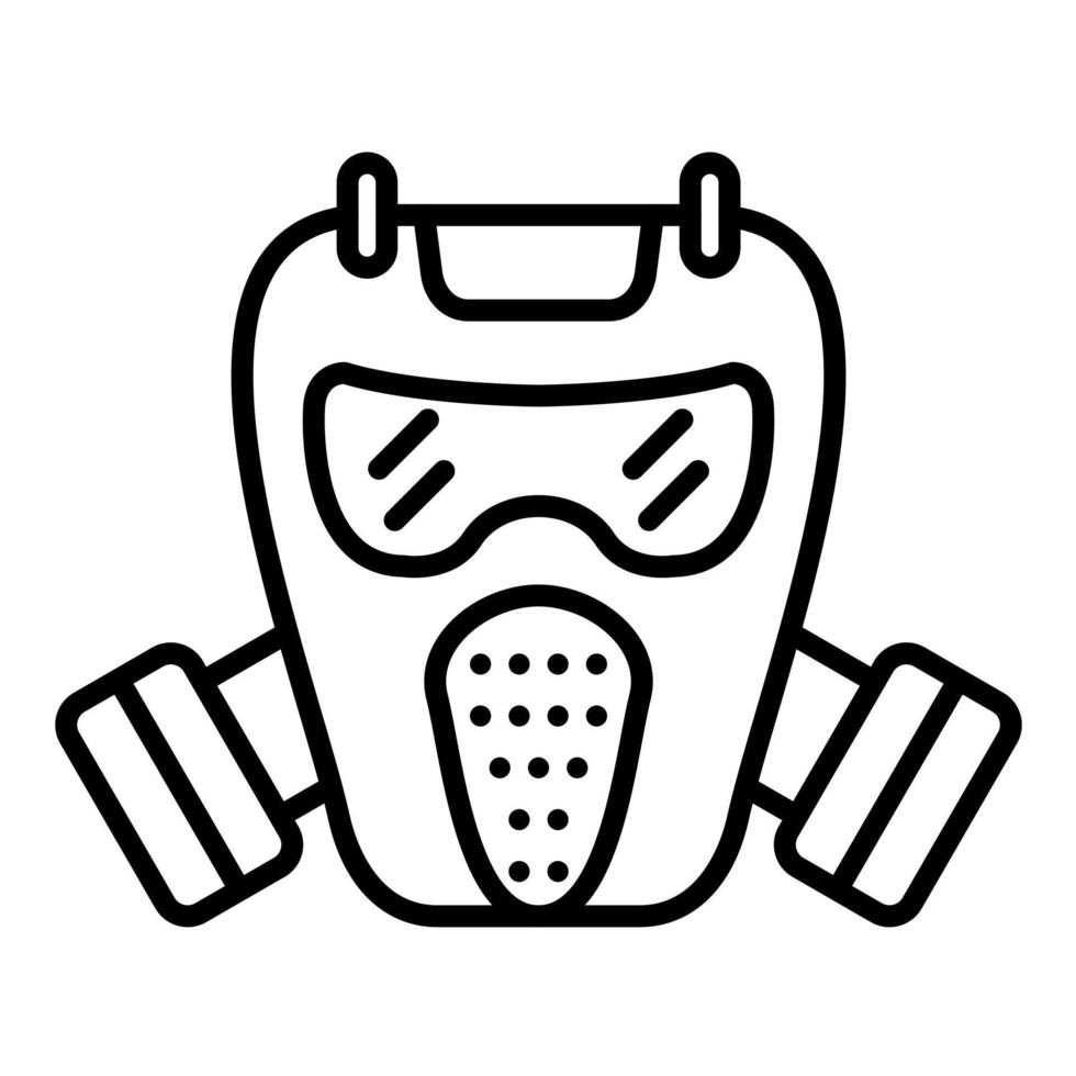 Gas Mask Line Icon vector