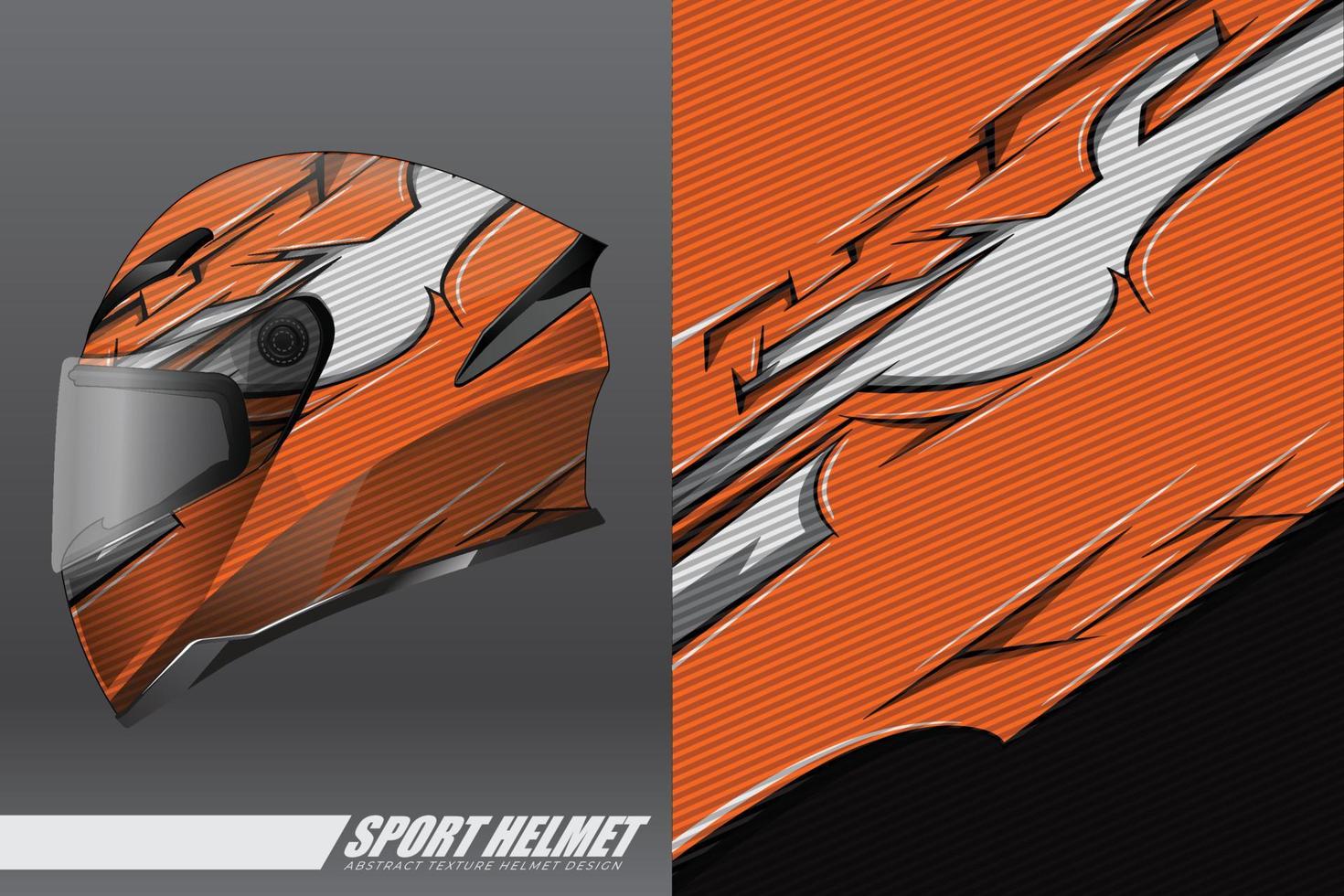 Sport helmet wrap decal and vinyl sticker design. vector