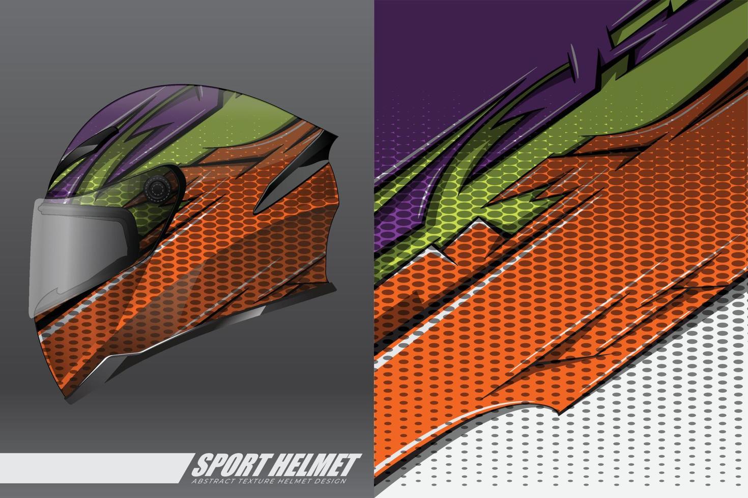 Sport helmet wrap decal and vinyl sticker design. vector