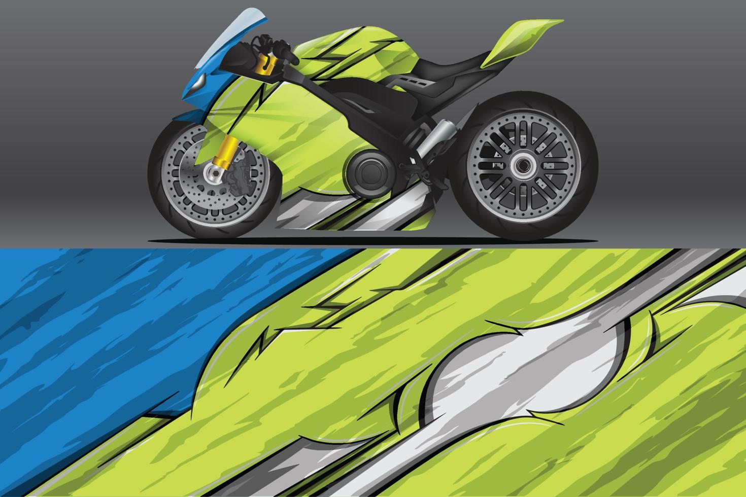 calcomanía de envoltura de motocicleta abstracta y diseño de calcomanía de vinilo vector