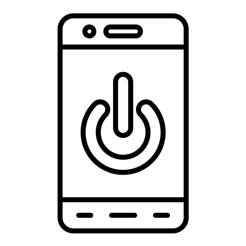 Mobile Power Line Icon vector