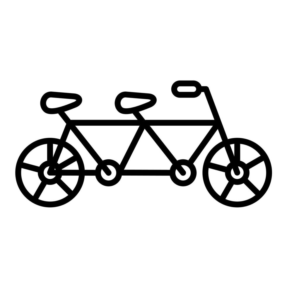 Tandem Line Icon vector