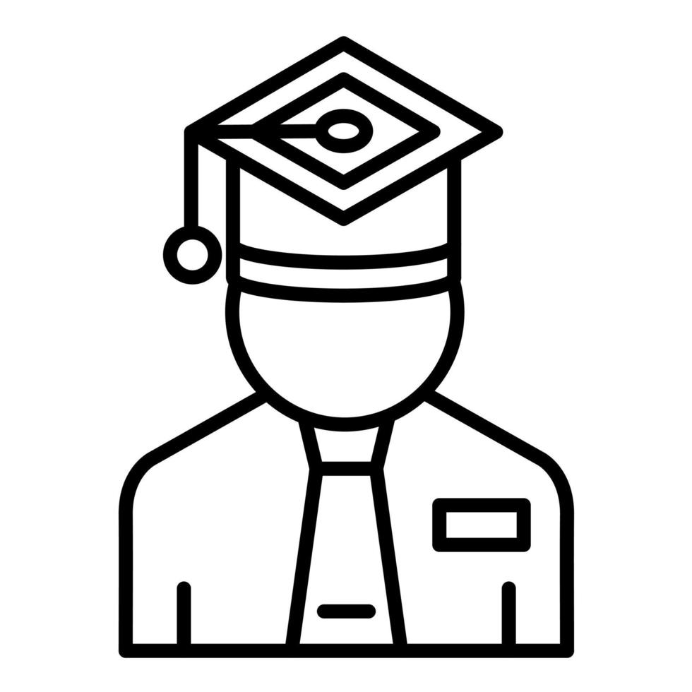 Graduate Line Icon vector
