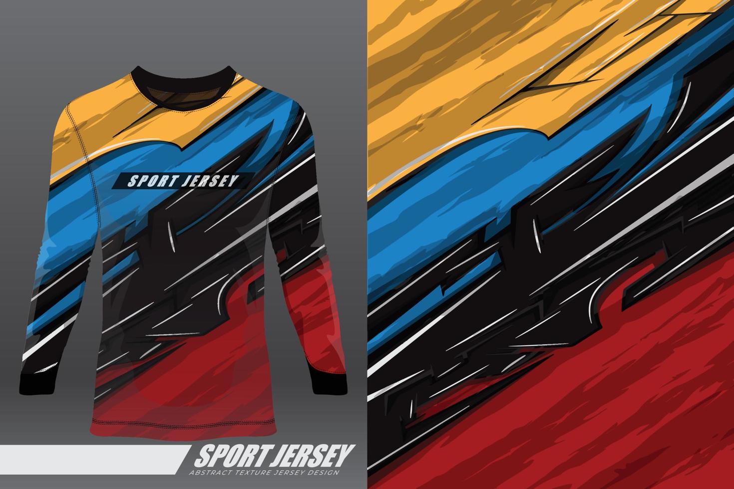 diseño deportivo de camiseta para carreras, jersey, ciclismo, fútbol, juegos, motocross vector