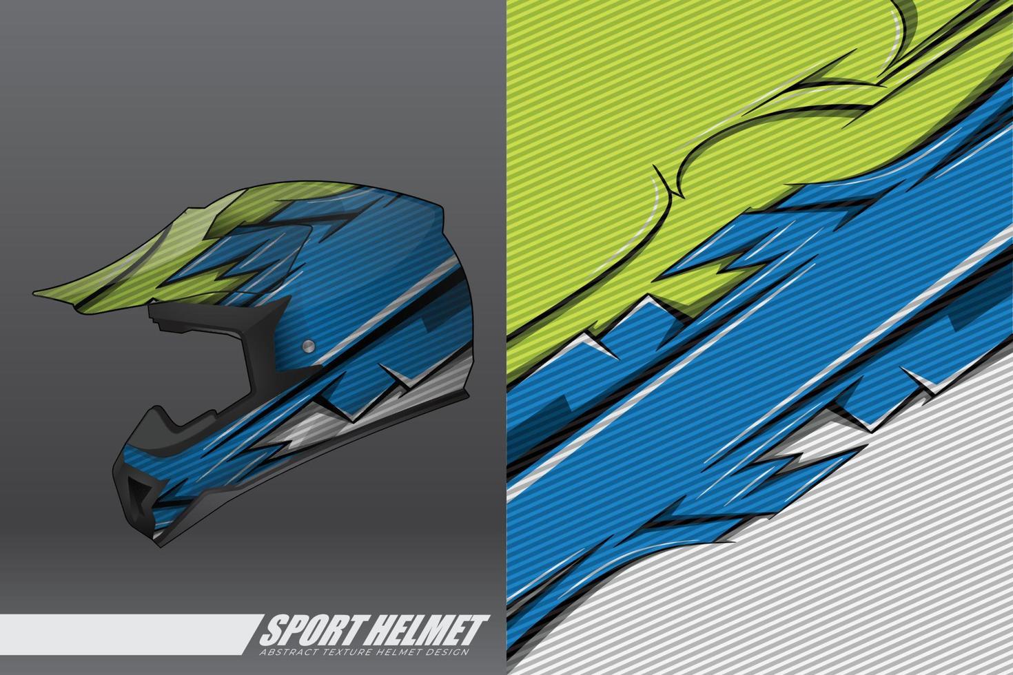 Sport helmet wrap decal and vinyl sticker design. vector