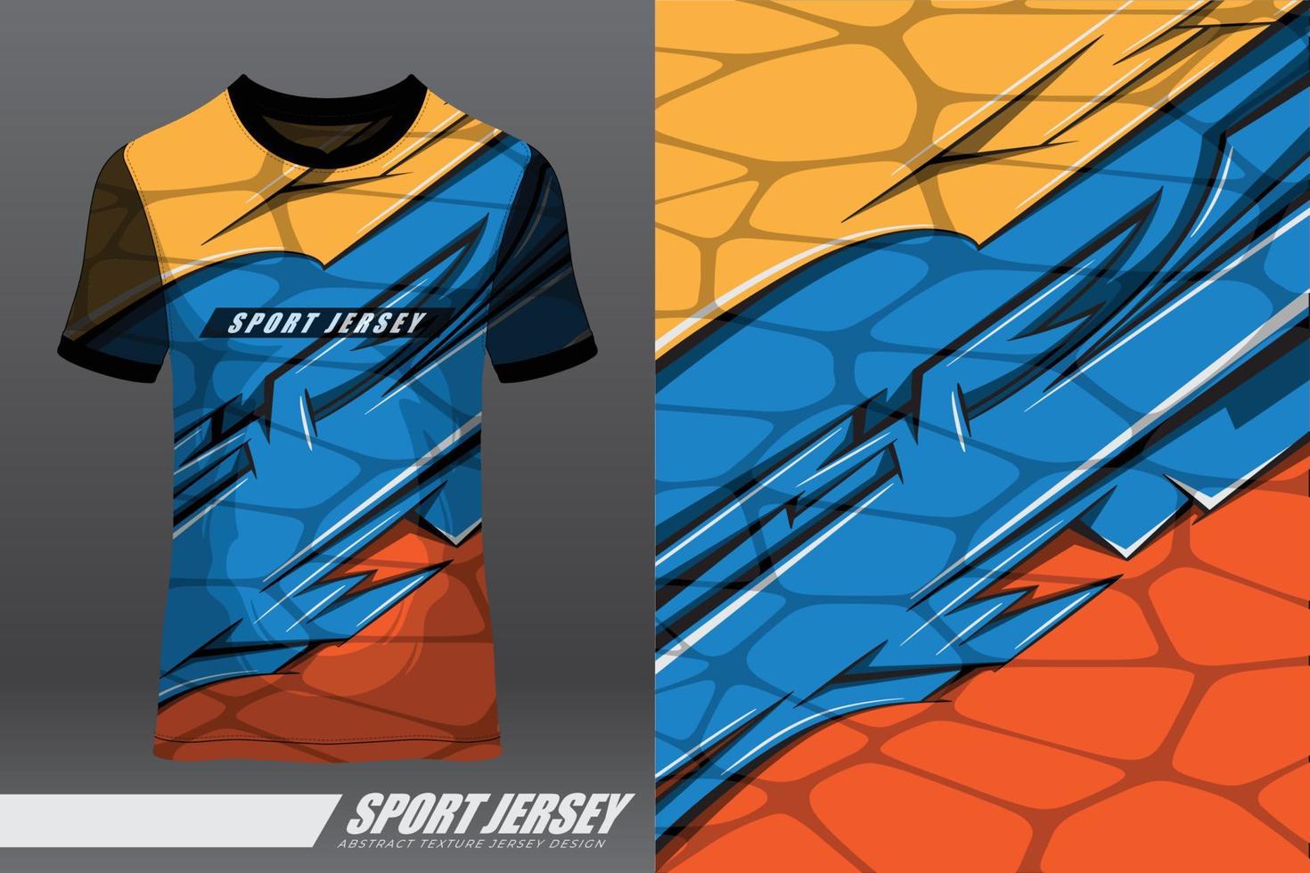 Tshirt sports design for racing, jersey, cycling, football, gaming, motocross vector