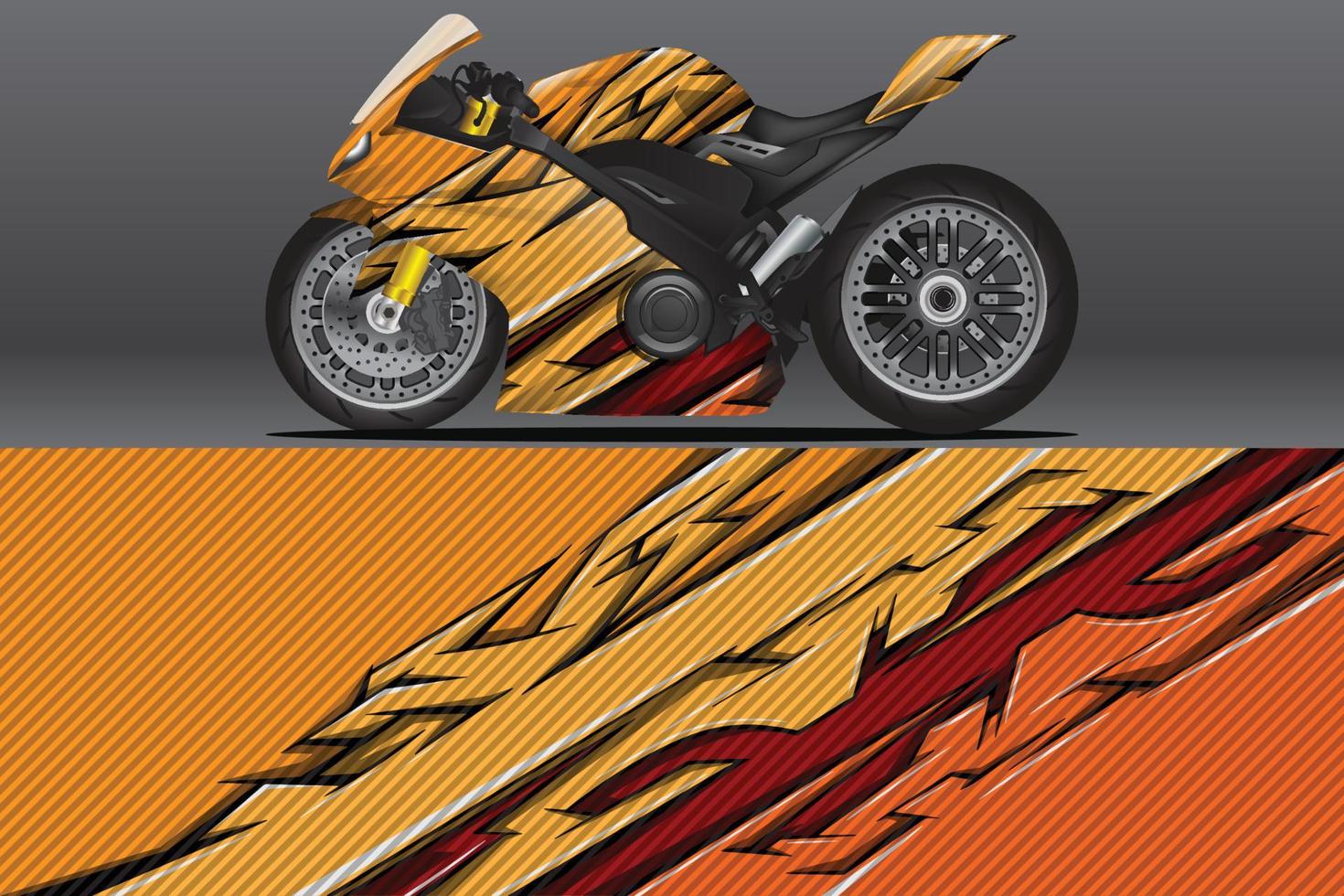 calcomanía de envoltura de motocicleta abstracta y diseño de calcomanía de vinilo vector