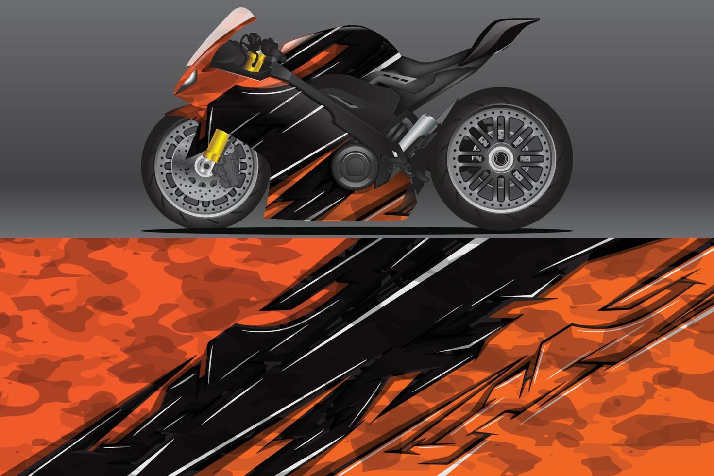 calcomanía de envoltura de motocicleta abstracta y diseño de calcomanía de vinilo vector