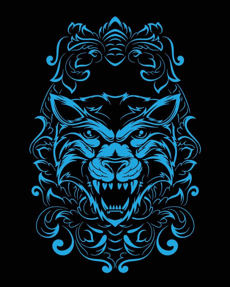 ilustración de ilustraciones de tigre y diseño de camiseta vector premium