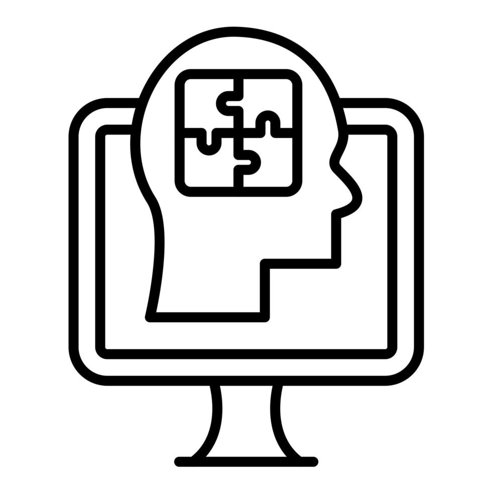 Problem Solving Line Icon vector