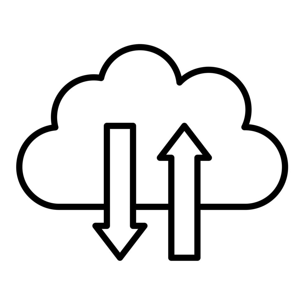 Cloud Switch Line Icon vector