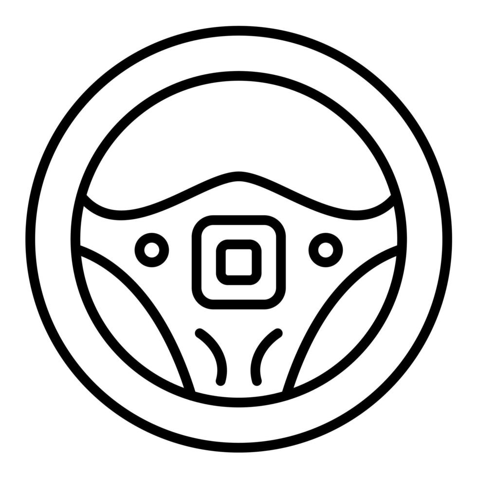 Steering Wheel Line Icon vector