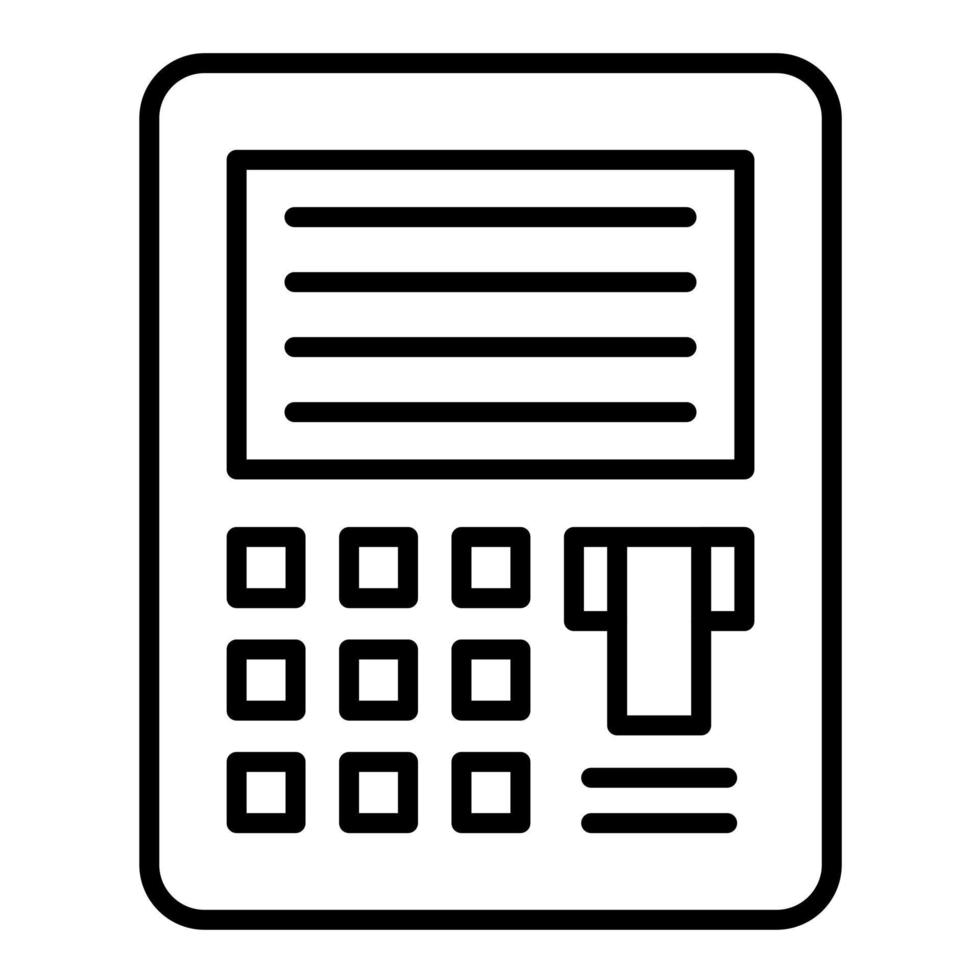 ATM Line Icon vector